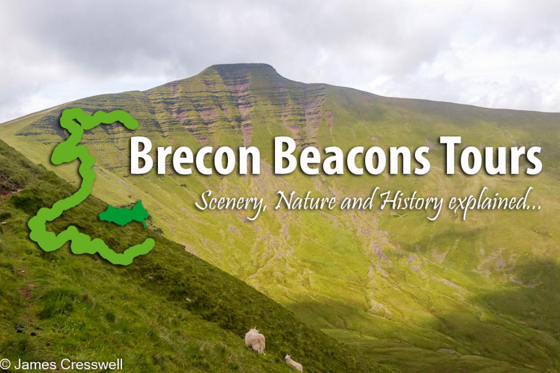 An image of Pen y Fan with the Brecon Beacons Tours logo
